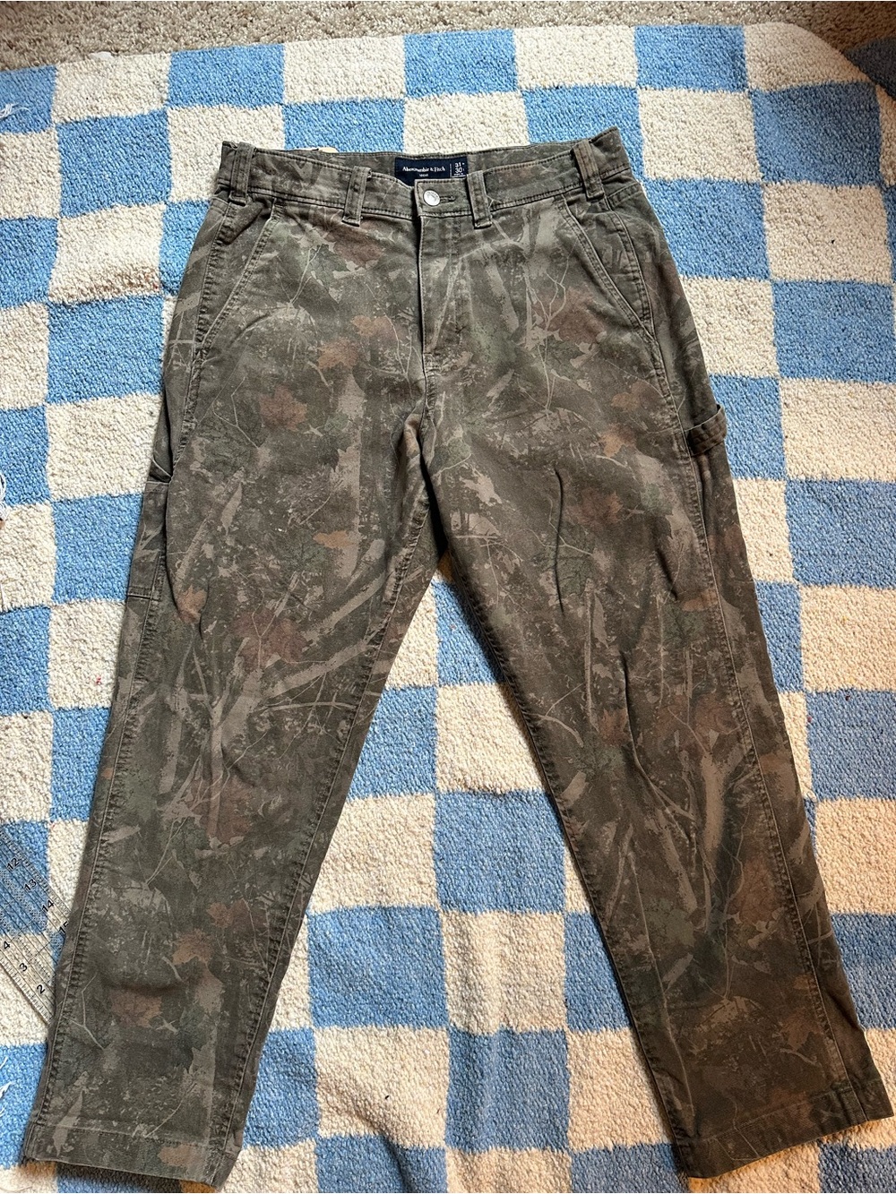 Abercrombie and fitch Men's Cargo Pants in Green Camo